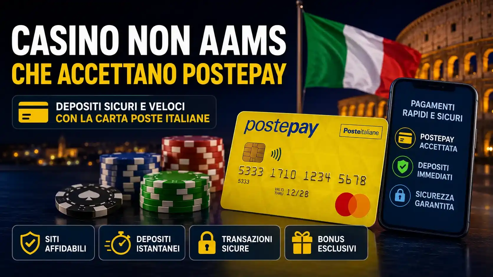 Casino non aams che accettano postepay
