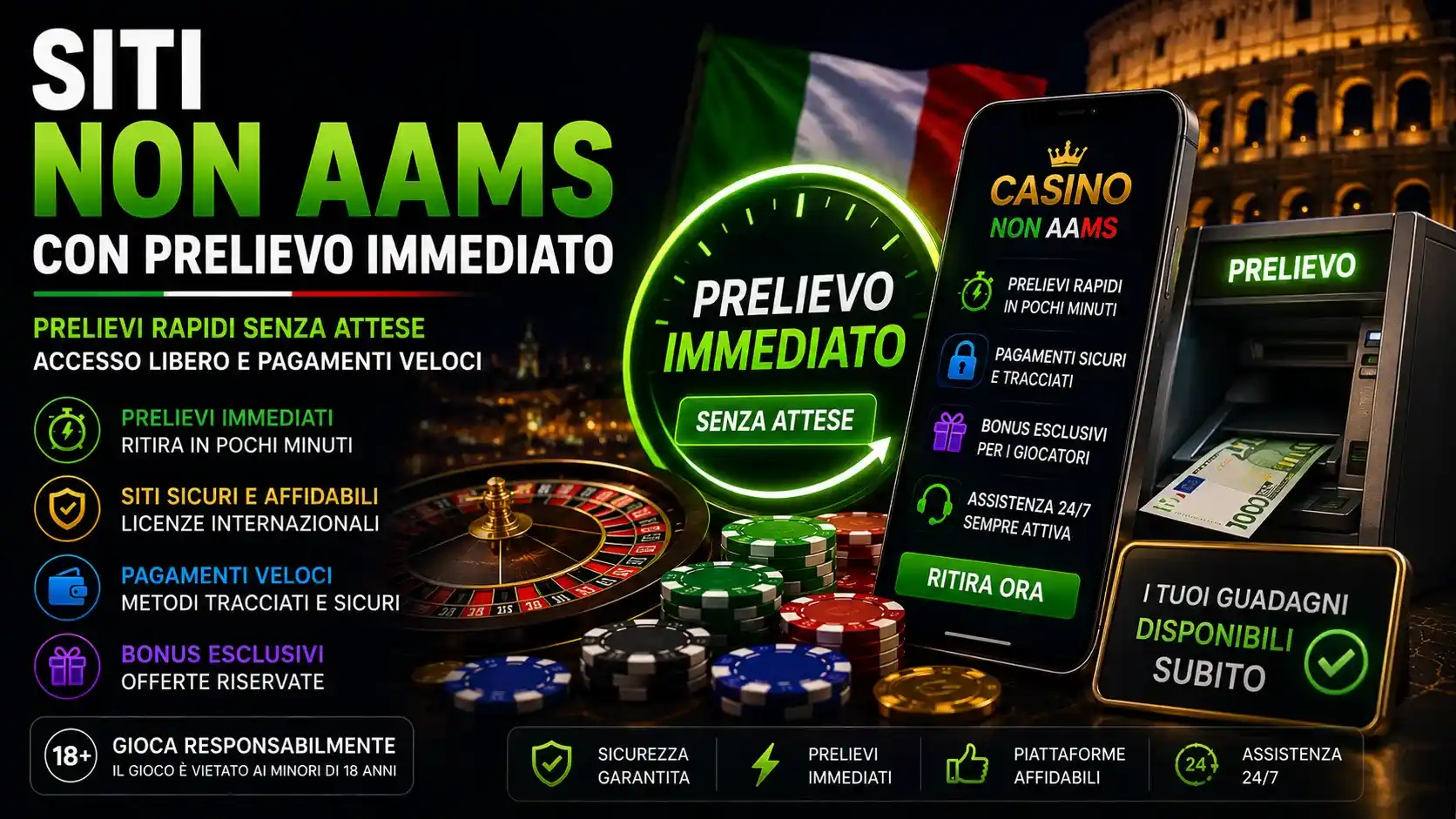 Siti non aams con prelievo immediato
